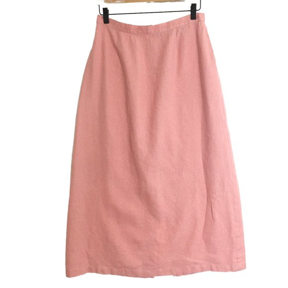 Nordstrom Dresses & Skirts - Nordstrom Rose 100% Linen Maxi Pencil Skirt (L)
